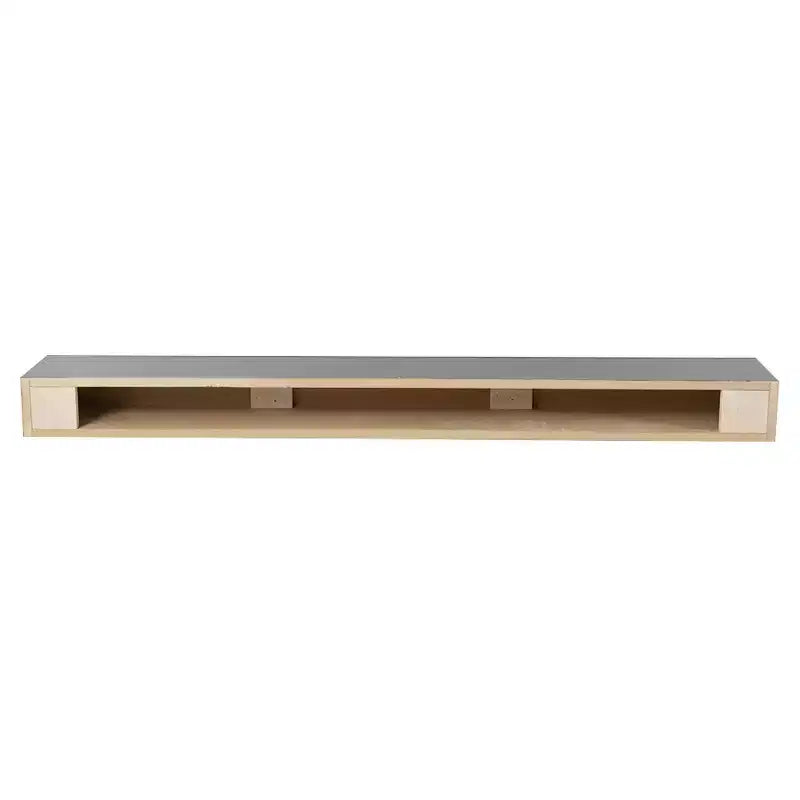 Étagère de cheminée moderne en bois Ember Lotta avec détails de cadre photo