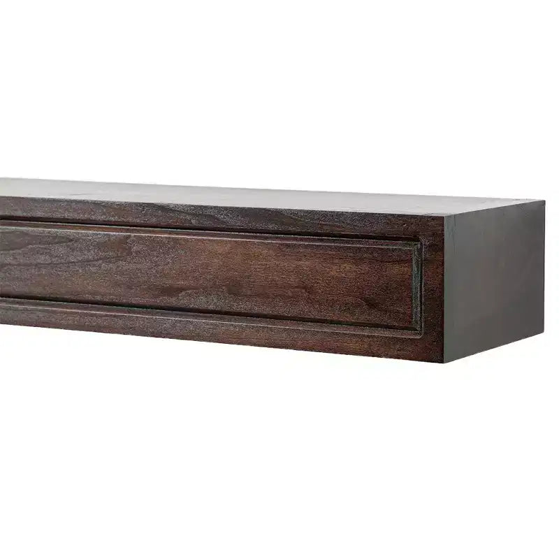 Étagère de cheminée moderne en bois Ember Lotta avec détails de cadre photo