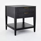 East Bluff 2 drawers Woven Accent Table Black - Threshold designed with Studio McGee