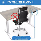 Mount-It! Bureau électrique assis-debout avec plateau – Blanc/Chêne