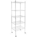 Mount-It! Height Adjustable 5 Tier Wire Shelving with Wheels | Rolling Garage Shelves, Closet Metal Racks with Shelves and Shelving or Utility Shelf
