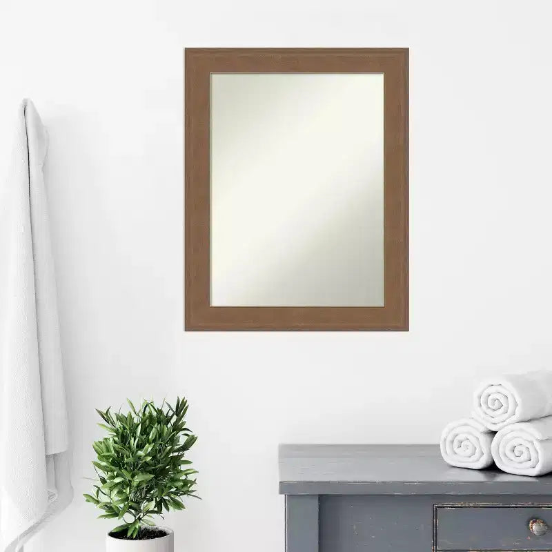 Miroir mural de salle de bain sans biseau Amanti Art Alta