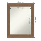 Miroir mural de salle de bain sans biseau Amanti Art Alta