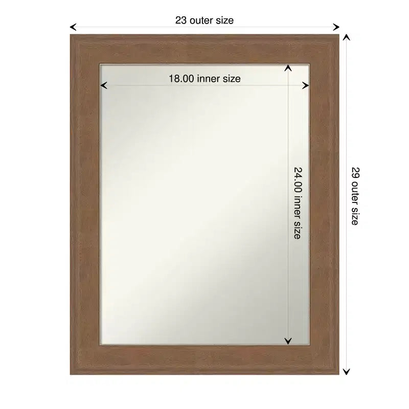 Miroir mural de salle de bain sans biseau Amanti Art Alta