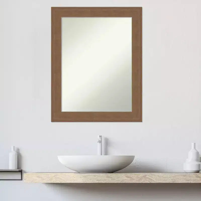 Miroir mural de salle de bain sans biseau Amanti Art Alta