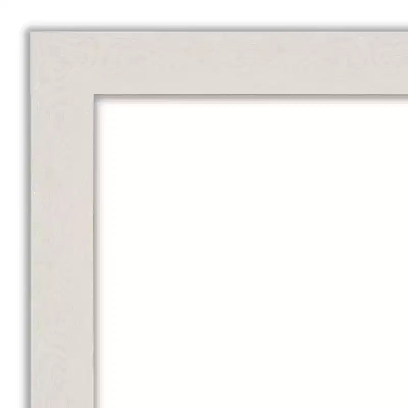 Miroir mural de salle de bain Amanti Art Rustic Plank White Narrow Petite Bevel 27,5 x 21,5 po