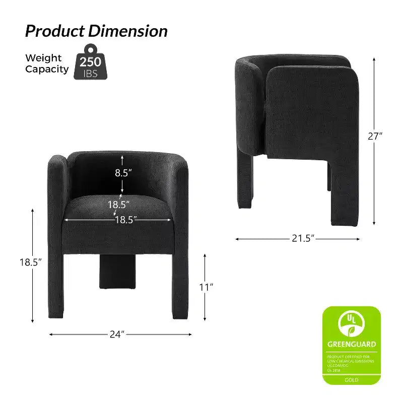 Chaise de salle à manger Elias avec design à trois pieds, lot de 6 ART OF LIVING DESIGNS