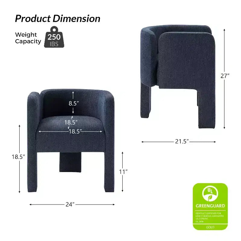 Chaise de salle à manger Elias avec design à trois pieds, lot de 6 ART OF LIVING DESIGNS