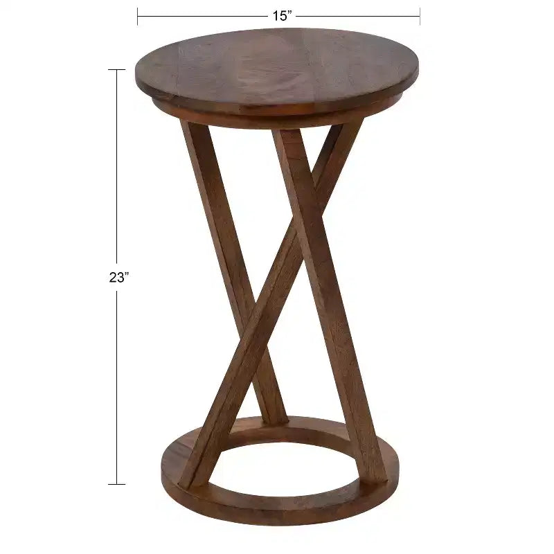 Table d'appoint moderne en bois Aja Kate et Laurel