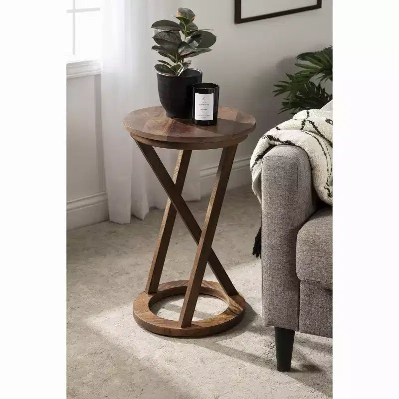 Table d'appoint moderne en bois Aja Kate et Laurel