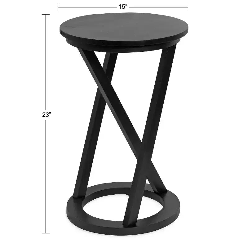 Table d'appoint moderne en bois Aja Kate et Laurel