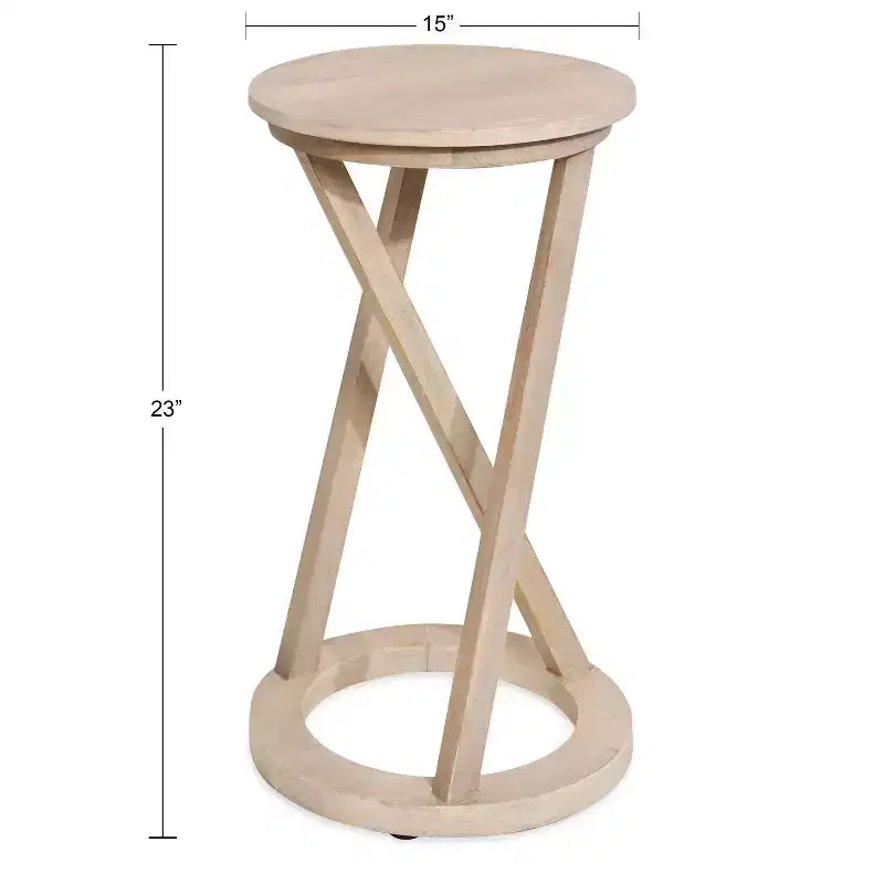 Table d'appoint moderne en bois Aja Kate et Laurel