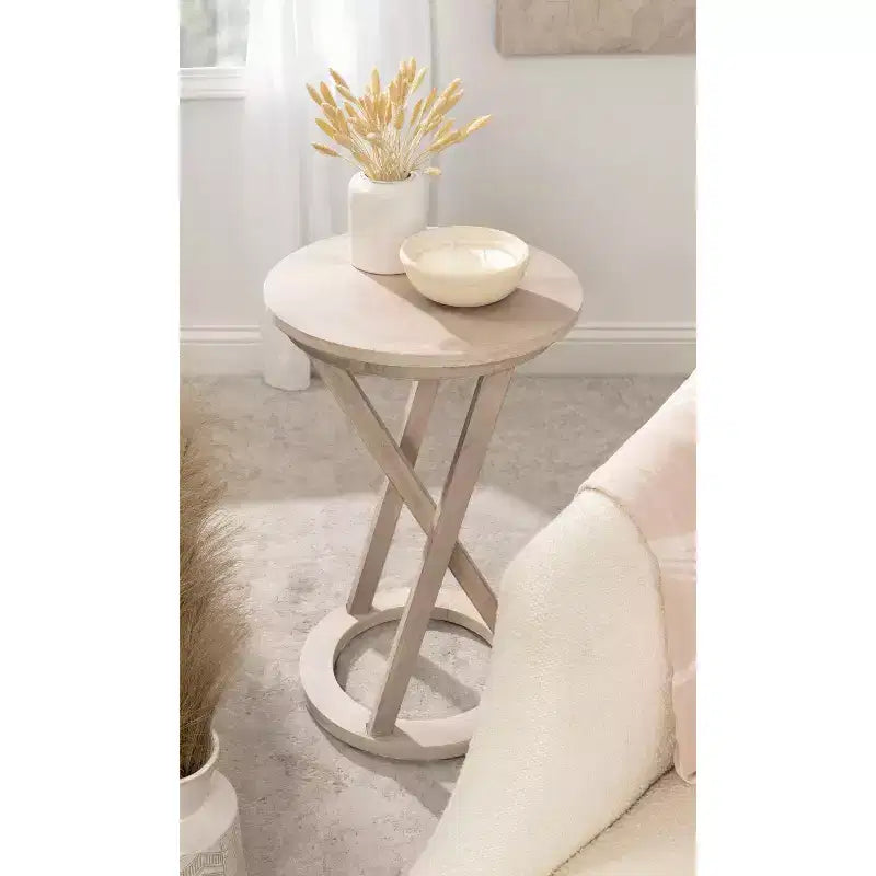 Table d'appoint moderne en bois Aja Kate et Laurel