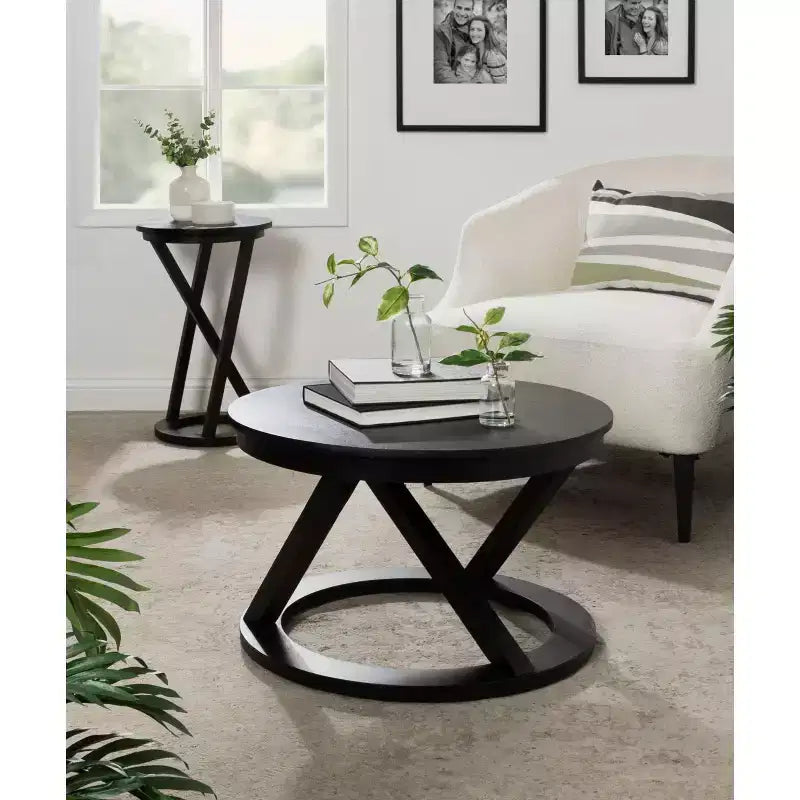 Table d'appoint moderne en bois Aja Kate et Laurel