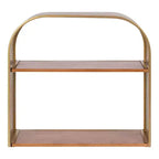 Étagère murale flottante Kate and Laurel Urso Arch en bois, 20x7x19, naturel et or
