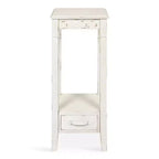 Table d'appoint carrée en bois Kate and Laurel Idabelle, 30x30x76 cm, Blanc