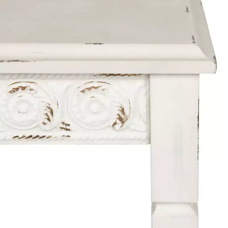 Table d'appoint carrée en bois Kate and Laurel Idabelle, 30x30x76 cm, Blanc