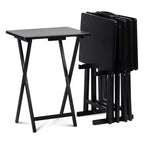 Table de plateau de service pliable PJ Wood pour téléviseur, noire (lot de 10)