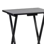 Table de plateau de service pliable PJ Wood pour téléviseur, noire (lot de 10)