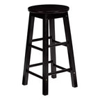 PJ Wood Tabourets de cuisine classiques ronds de 73,66 cm de haut, noirs (lot de 10)