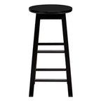 PJ Wood Tabourets de cuisine classiques ronds de 73,66 cm de haut, noirs (lot de 10)