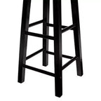 PJ Wood Tabourets de cuisine classiques ronds de 73,66 cm de haut, noirs (lot de 10)