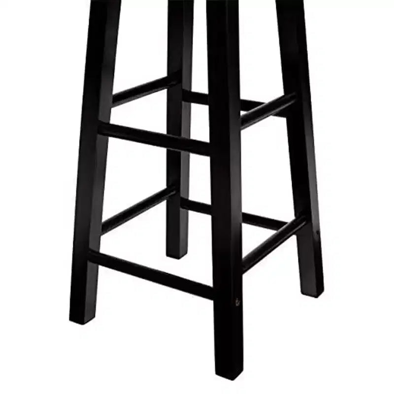 PJ Wood Tabourets de cuisine classiques ronds de 73,66 cm de haut, noirs (lot de 10)