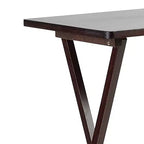Table d'appoint pliante portable PJ Wood pour plateau TV, expresso (lot de 8 pièces)