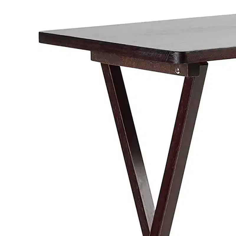 Table d'appoint pliante portable PJ Wood pour plateau TV, expresso (lot de 8 pièces)