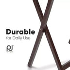 Table d'appoint pliante portable PJ Wood pour plateau TV, expresso (lot de 8 pièces)