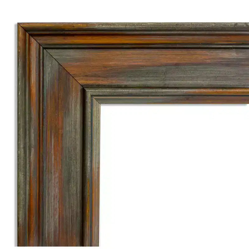 Miroir mural de salle de bain Amanti Art Alexandria Petite avec cadre en bois biseauté