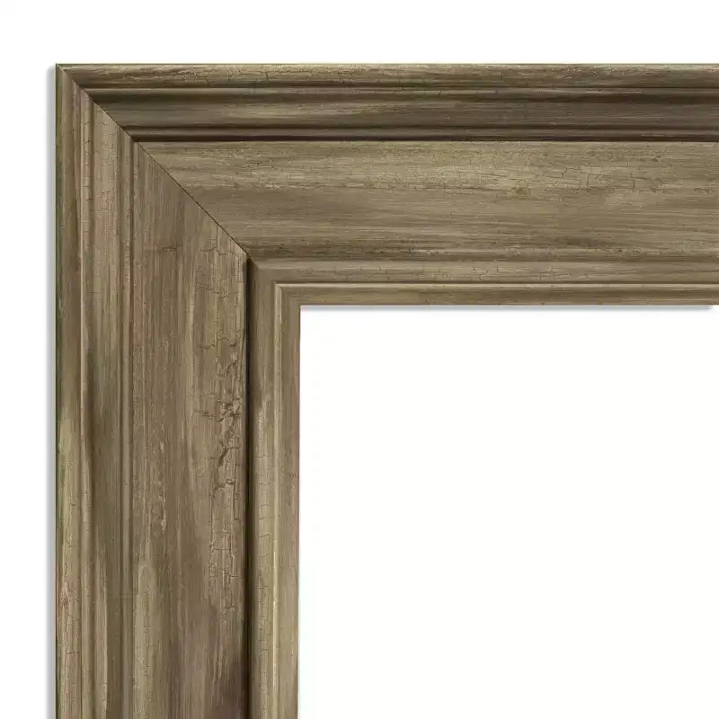 Miroir mural de salle de bain Amanti Art Alexandria Petite avec cadre en bois biseauté
