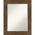 Miroir mural de salle de bain Amanti Art Alexandria Petite avec cadre en bois biseauté