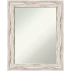 Miroir mural de salle de bain Amanti Art Alexandria Petite avec cadre en bois biseauté