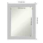 Miroir mural de salle de bain en bois biseauté Shiplap Petite par Amanti Art