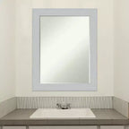 Miroir mural de salle de bain en bois biseauté Shiplap Petite par Amanti Art