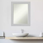 Miroir mural de salle de bain en bois biseauté Shiplap Petite par Amanti Art