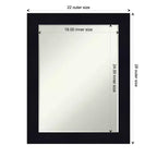 Miroir mural de salle de bain en bois biseauté Shiplap Petite par Amanti Art