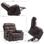 Fauteuil inclinable de massage électrique avec fonction chauffante et poche latérale - ModernLuxe