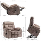 Fauteuil inclinable de massage électrique avec fonction chauffante et poche latérale - ModernLuxe