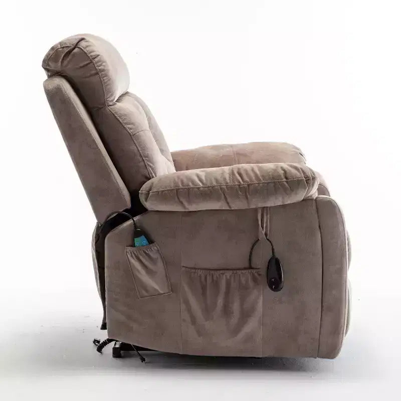 Fauteuil inclinable de massage électrique avec fonction chauffante et poche latérale - ModernLuxe