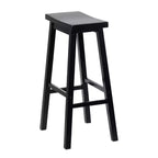 Tabourets de bar PJ Wood Classic Saddle Seat 74 cm, noir (lot de 8)