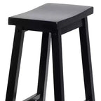 Tabourets de bar PJ Wood Classic Saddle Seat 74 cm, noir (lot de 8)