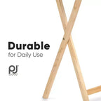 PJ Wood Table plateau TV portable et pliable avec finition naturelle (Lot de 4)
