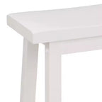 Tabourets de bar PJ Wood Classic Saddle Seat de 61 cm de haut pour comptoir de cuisine, blanc (paquet de 8)