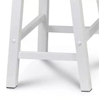 Tabourets de bar PJ Wood Classic Saddle Seat de 61 cm de haut pour comptoir de cuisine, blanc (paquet de 8)