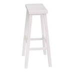 PJ Wood Tabouret de bar/comptoir de cuisine classique de 73,6 cm avec assise en selle, blanc (lot de 10)