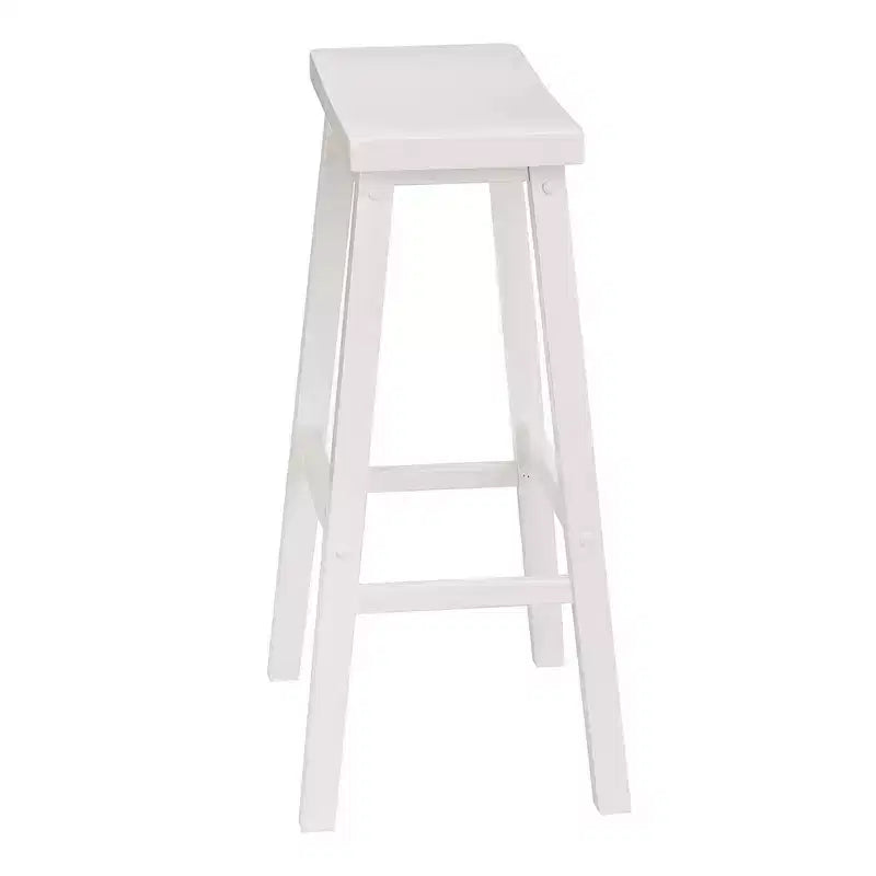 PJ Wood Tabouret de bar/comptoir de cuisine classique de 73,6 cm avec assise en selle, blanc (lot de 10)