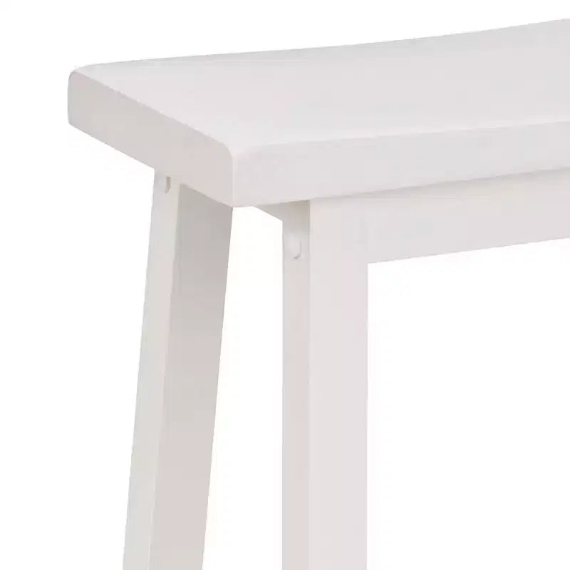 PJ Wood Tabouret de bar/comptoir de cuisine classique de 73,6 cm avec assise en selle, blanc (lot de 10)