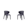 Set of 2 Conrad Modern Woven Tweed Dining Chairs - Manhattan Comfort
